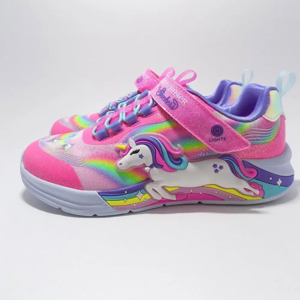 Skechers Unicorn Chaser Light-Up Girls Sneaker - Kids Size 3